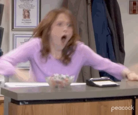 The office gif with Erin yelling in excitement