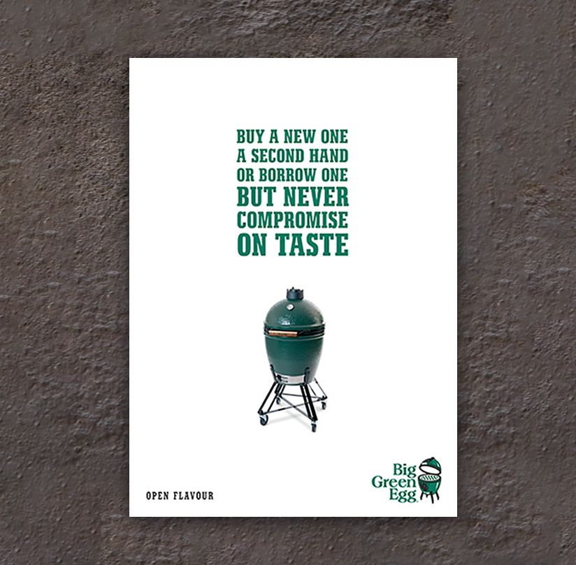 Big Green Egg square 1 poster outing